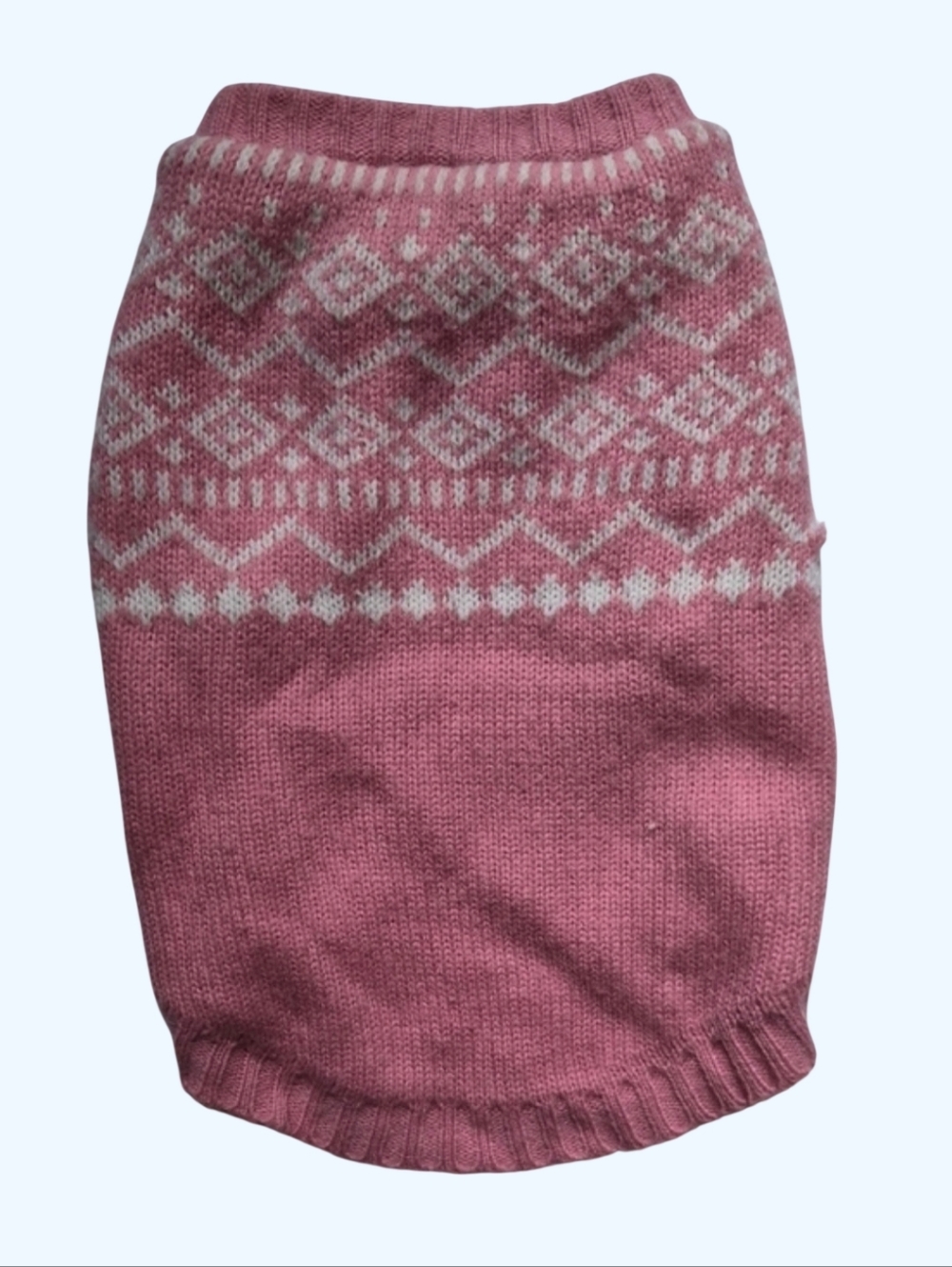 Friends Forever Dog Sweater Pink And White Adorable Carlisle Pattern-Size Small